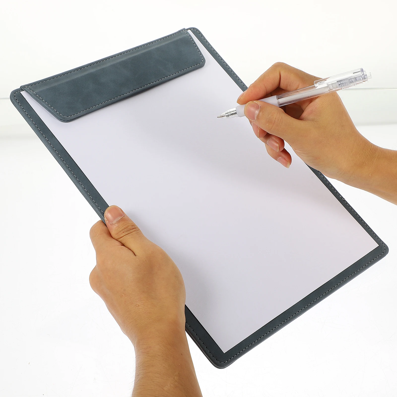 

Portable Multi-Functional File Clipboard Writing Board For Office Conference Document Clip Organizer With Fasteners Small Light