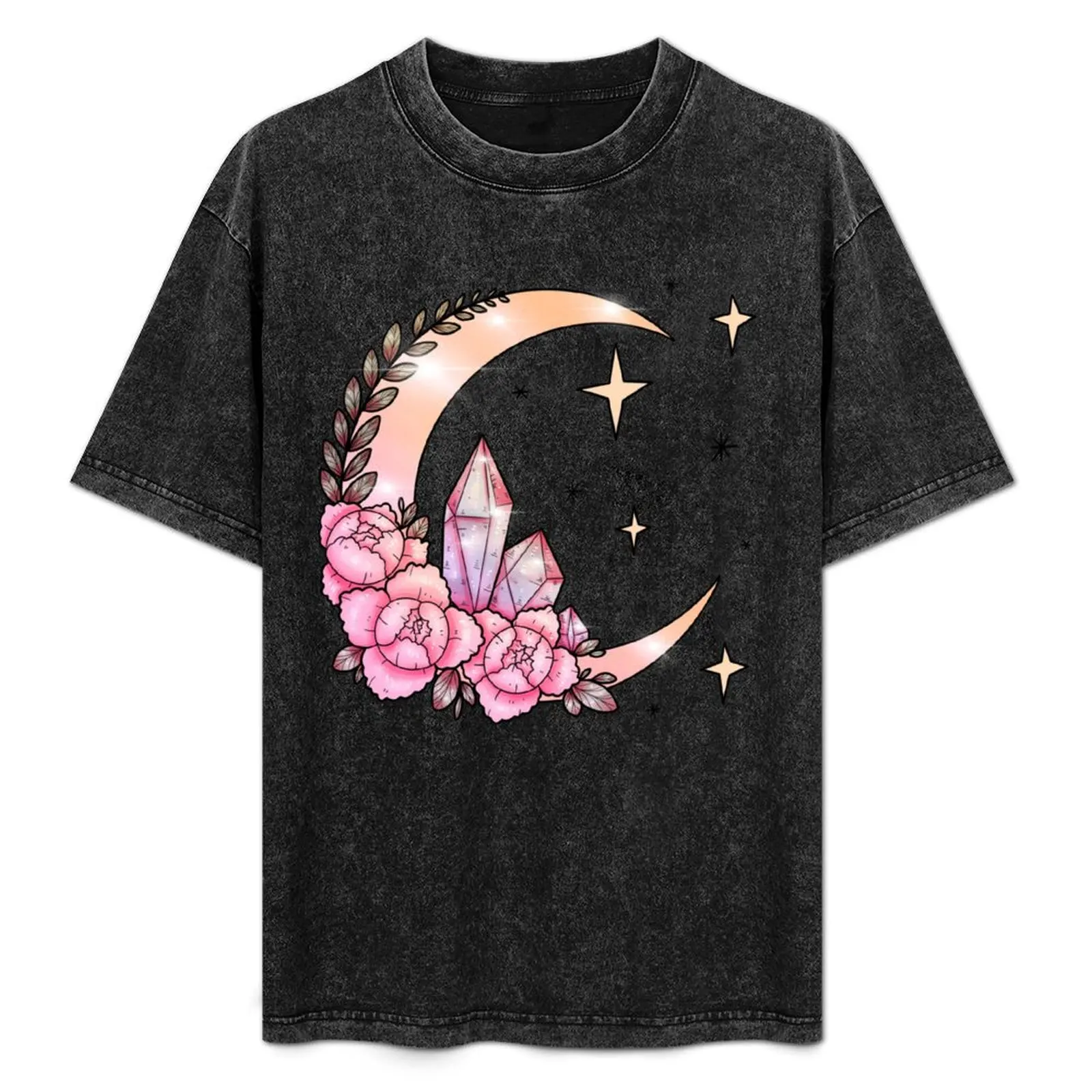 

Moon +Crystals T-Shirt man clothes boys whites black t shirts for men