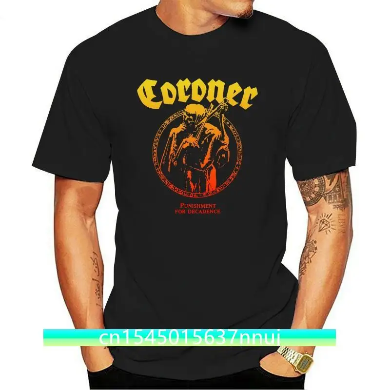 New Coroner Punishment for Decadence Metal Rock T-Shirt Men's Tee Cotton T-Shirt Fashion T Shirt top tee