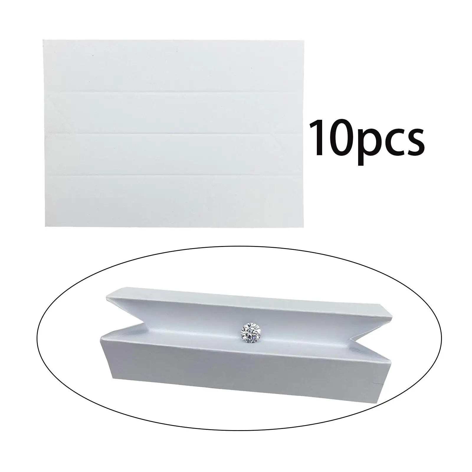 10Pcs White Organizer for Gemstone Sorting and Comparison of Diamonds