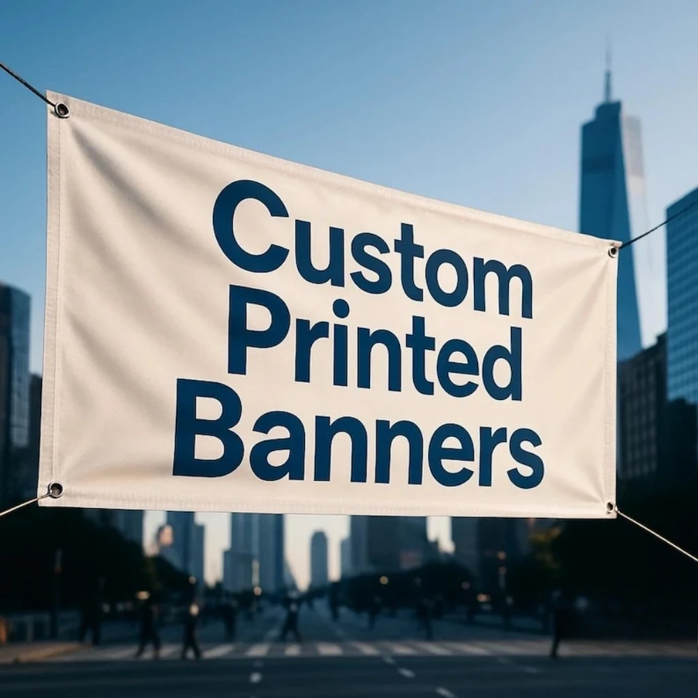 

Custom Polyster Banners, Customizable Polyester Banner | Multi-Color Personalized Design, for Events, Fundraisers, Business