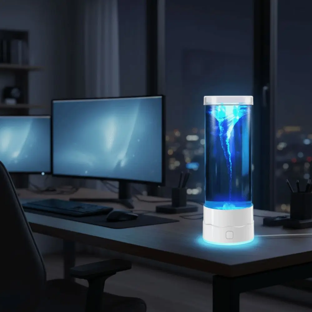 

Сенсорная лампа-трансформер «Торнадо» с 7 цветами, USB LED ночник, популярная атмосферная лампа-твистер