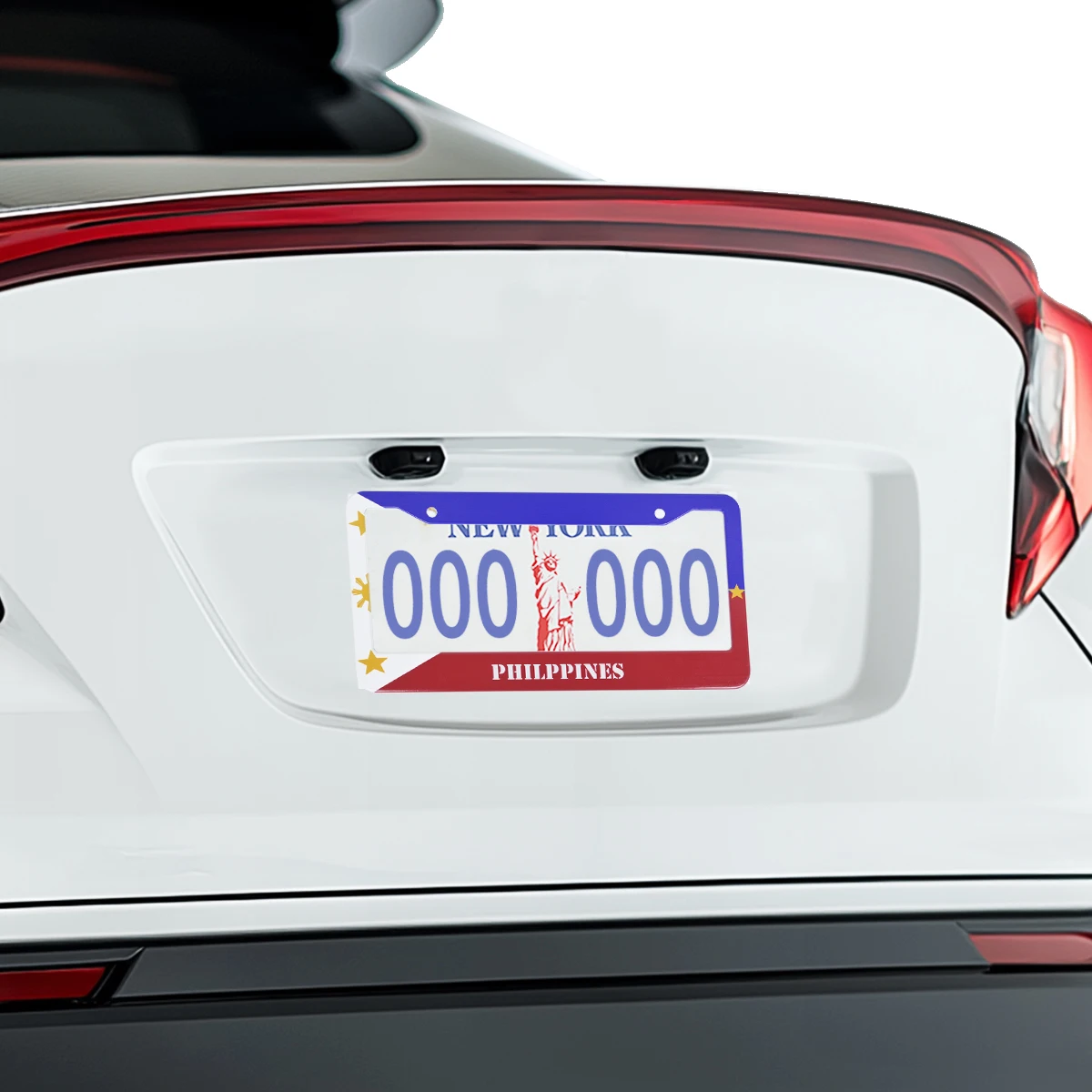 Philippine License Plate Panda Frame Automobile SUV Luggage Accessories