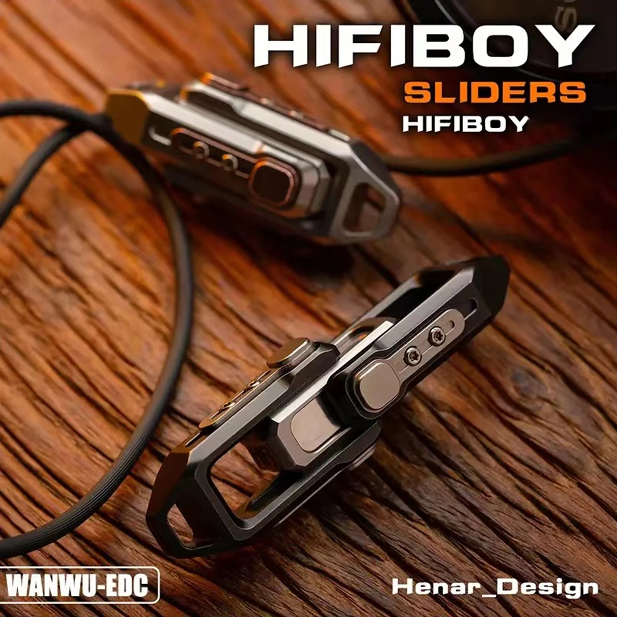 WANWU asli EDC HIFIBOY Stainless Steel Fidget Slider magnetik dorong ganda telur penghilang stres mainan logam