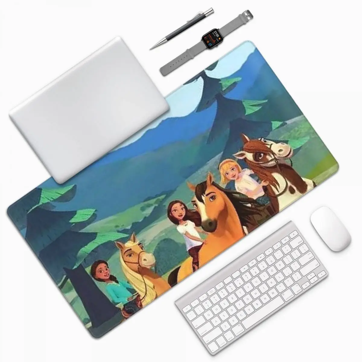 

Большой коврик для мыши Spirit Riding Free, коврик для клавиатуры и мыши, коврик для геймеров, для ПК и ноутбуков, настольный коврик, офисные аксессуары, коврики для стола