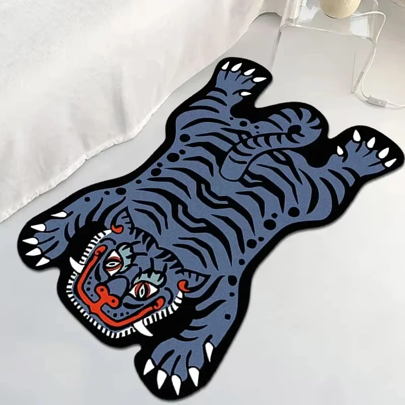 VIKAMA Cartoon Tiger Carpet - Durable and Easy to Clean Home Decor Living Room Sofa Coffee Table Rug Bedside Rug for Bedroom
