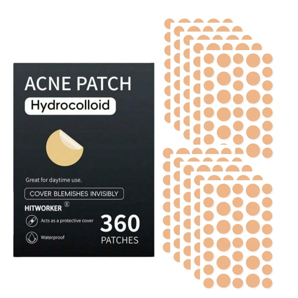 360개/박스 여드름 패치 - 무알콜, 여드름 분비물을 흡수하는 데 사용, 순하고 자극이 없으며, 여드름 관리에 필수적