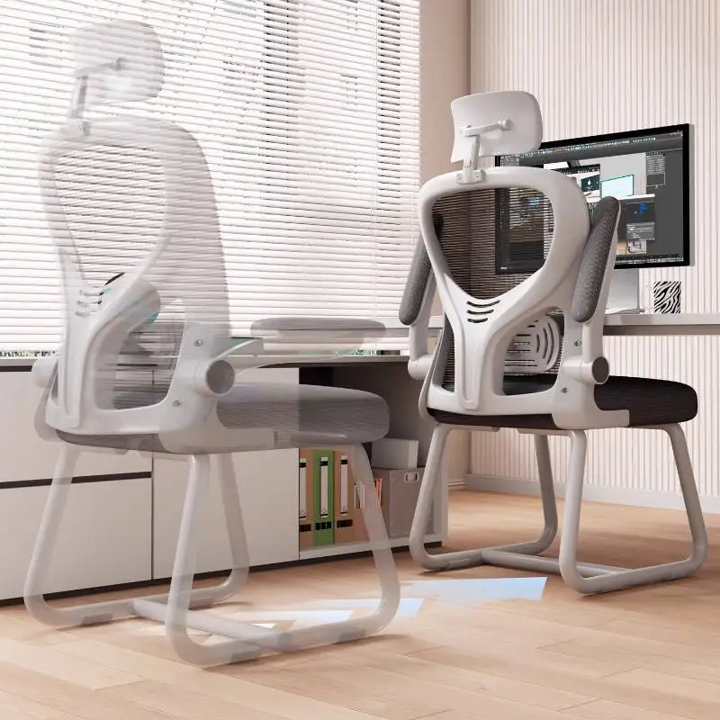 Cushion Gray Office Chair Control Headrest Nordic Comfortable Arm Computer Chair Swivel Oversized Bureau Stoel Office Furniture