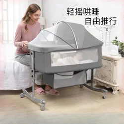 Baby Crib Multi-function Portable Cradle Splicing Big Bed Child Folding Lifting Bb Newborn Baby Crib Baby Nest Bed