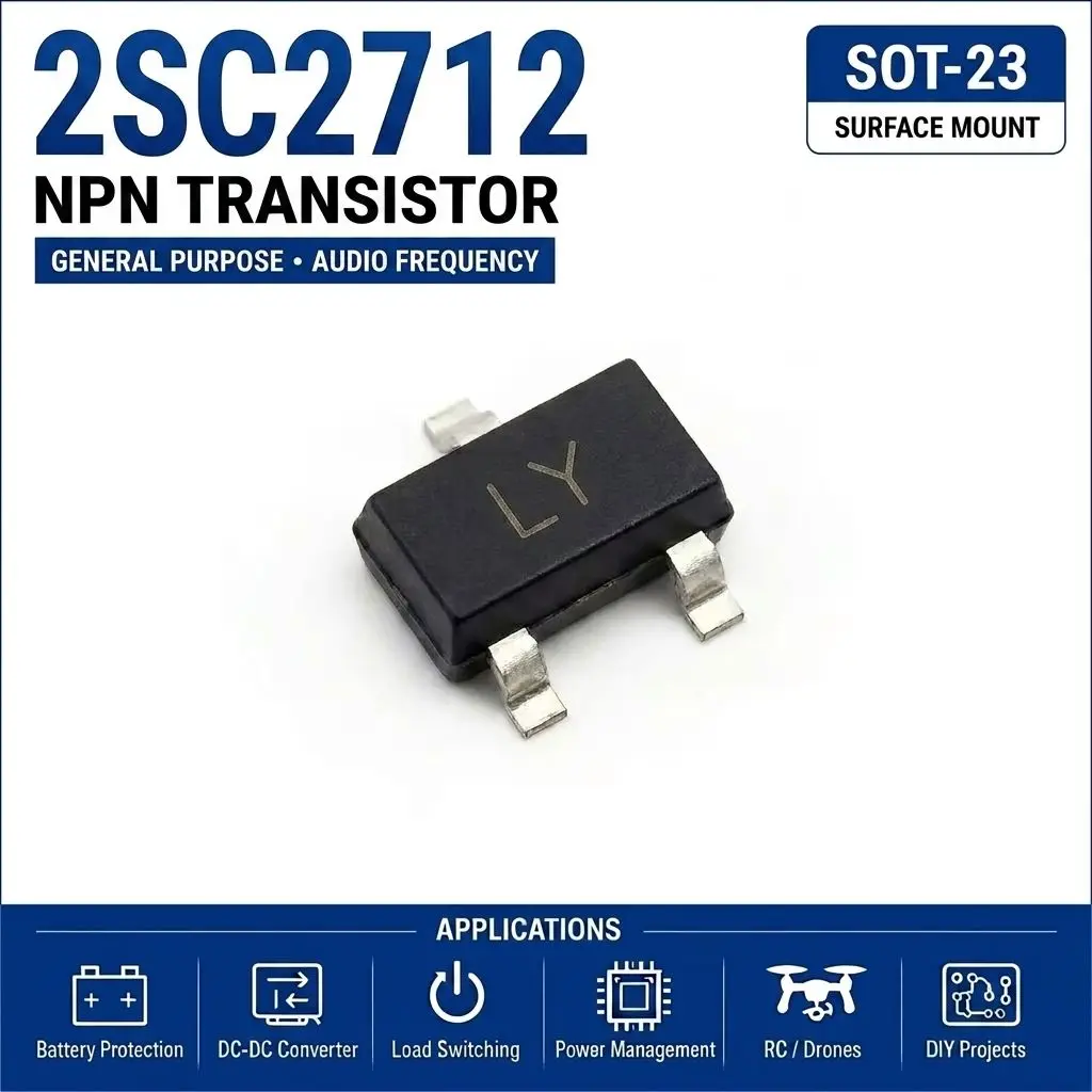 (100 pcs) 2SC2712 (Marking LG,LY) SOT-23 - PNP Transistor 50V 150mA 80MHz