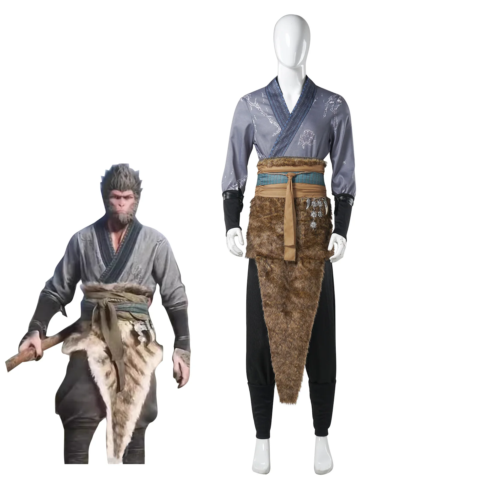 

Monkey King Cosplay Costume Tianmingren Cos Suit Initial Version Of The Game Character Play Costume Of The Great Sage