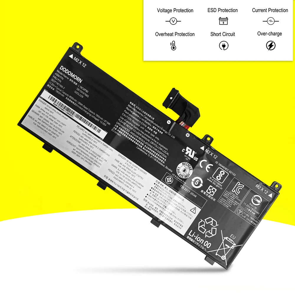 Imagem -03 - Bateria do Portátil Lenovo Thinkpad P53 Series L18c6p90 L18m6p90 5b10w13901 Sb10t83144 Sb10k97664 11.25v 8000mah 90wh