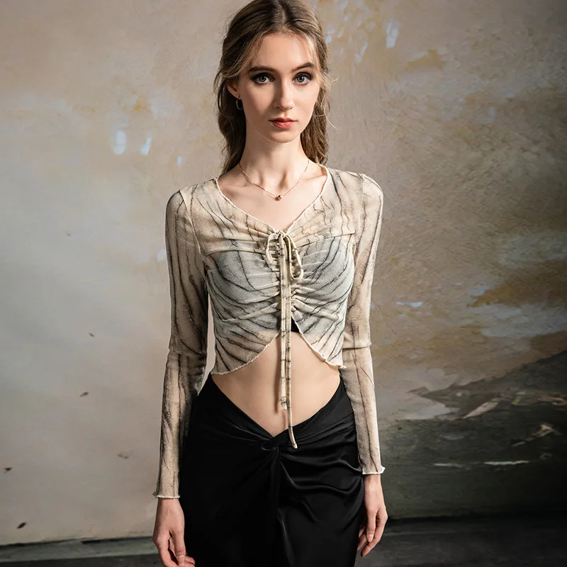 

New 2025 Women's Spring/Summer Cropped Smock Sports Yoga Outer Layer T-T-Shirt Y2k Girls Alo