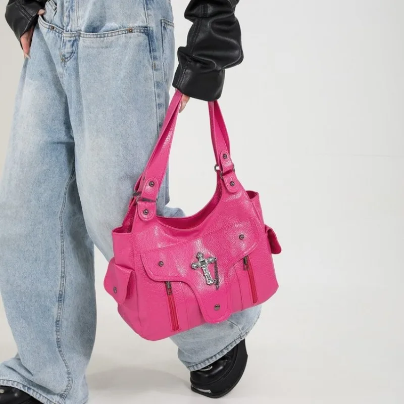 

Practical Student Essential Crossbody Bag For Campus Women Functional Underarm Shoulder Bag For Laptop Notebooks And Pens