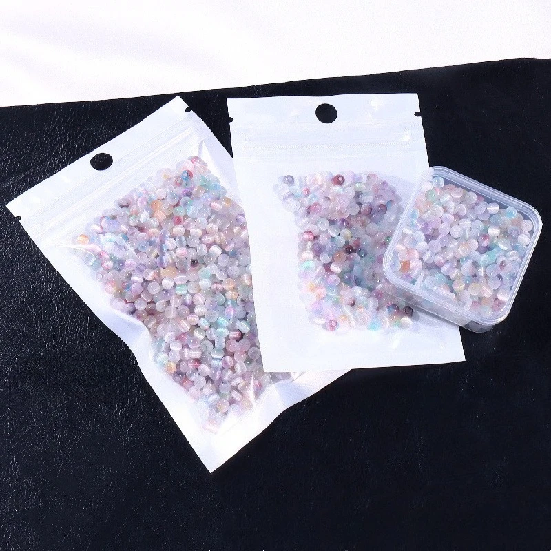 4mm Super Excellent Two-color Gradual Change Brushed Cat Eye Glass Rice Beads Handmade DIY Beading Material Loose Beads