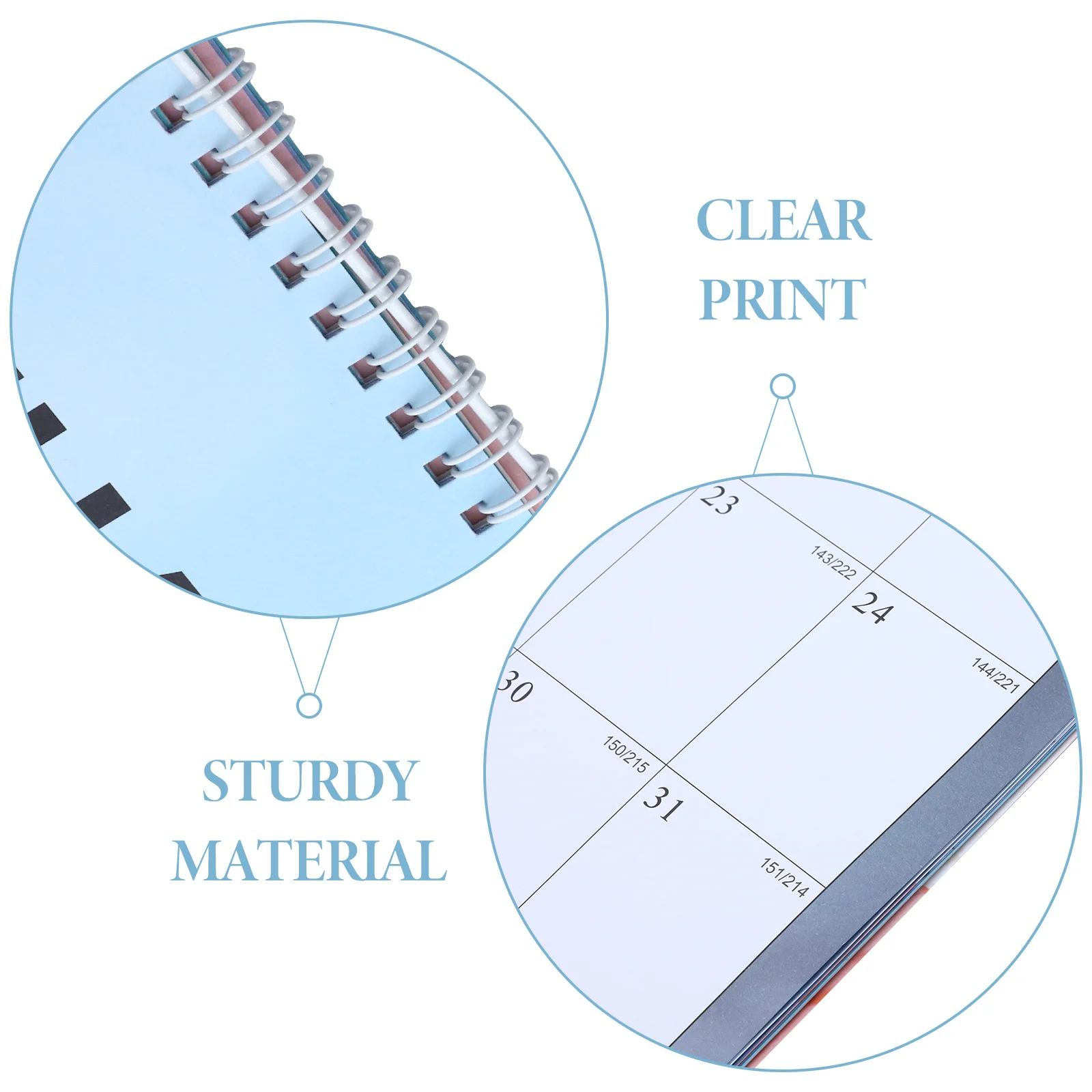 

Wall Hanging Calendar For Office Home Space-Saving Monthly Planner Blank Notes Clear Printed Lightweight Calendar