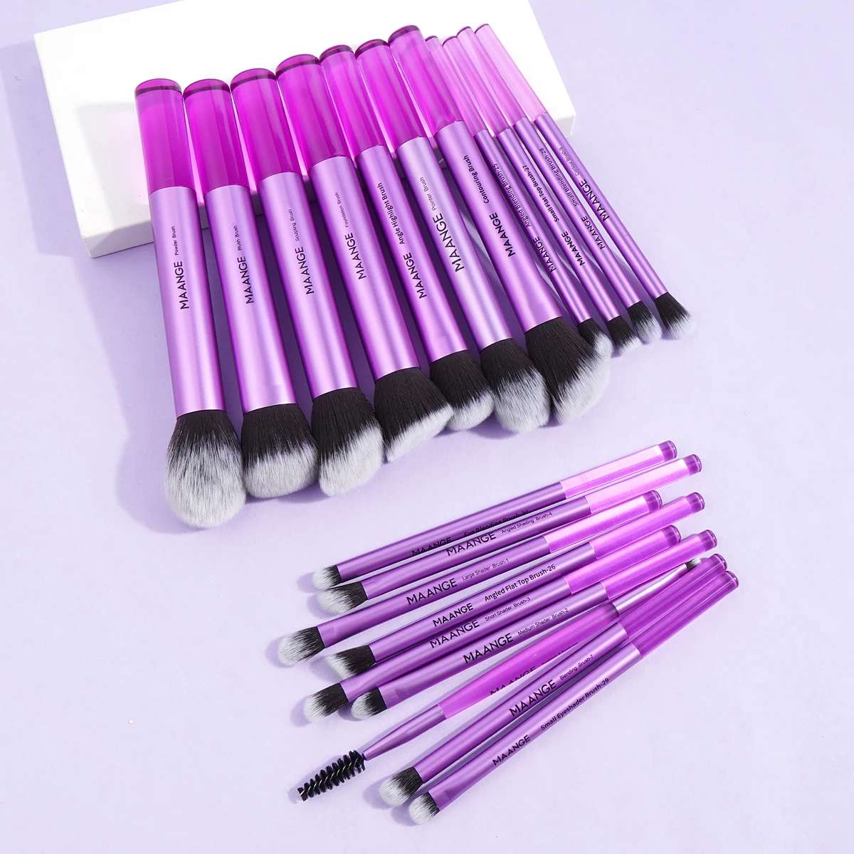 Maange-プロのメイクアップブラシセット,合成ファンデーション,フェイスパウダー,チーク,コンシーラー,やわらかい密度,メイクアップツール,20個