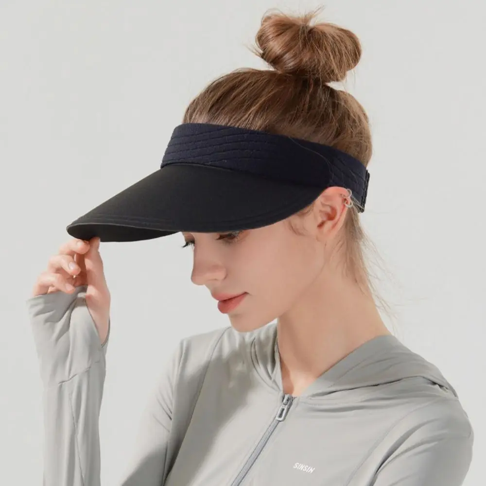 

Летняя бесшовная шляпа от солнца из ледяного шелка с большими полями, регулируемая солнцезащитная бейсболка с воздушным верхом, пустая верхняя дышащая воздушная шляпа от солнца, летняя