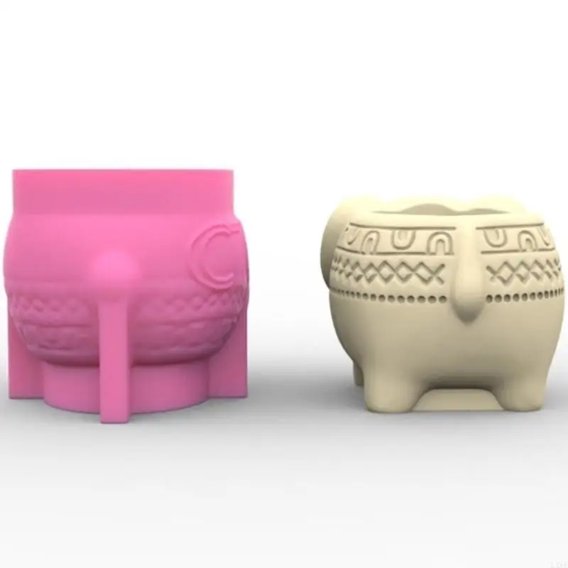 Unique Elephant Shaped Pots Mould Silicone Epoxy Mould for Plant Vase