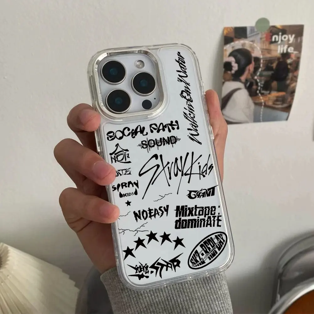 Phone Case For iPhone 17 16e 16 15 14 13 12 11 Pro Max XSMAX 8 7 Air Plus Strays Kids Max ident Rock Star Transparent Soft Cover
