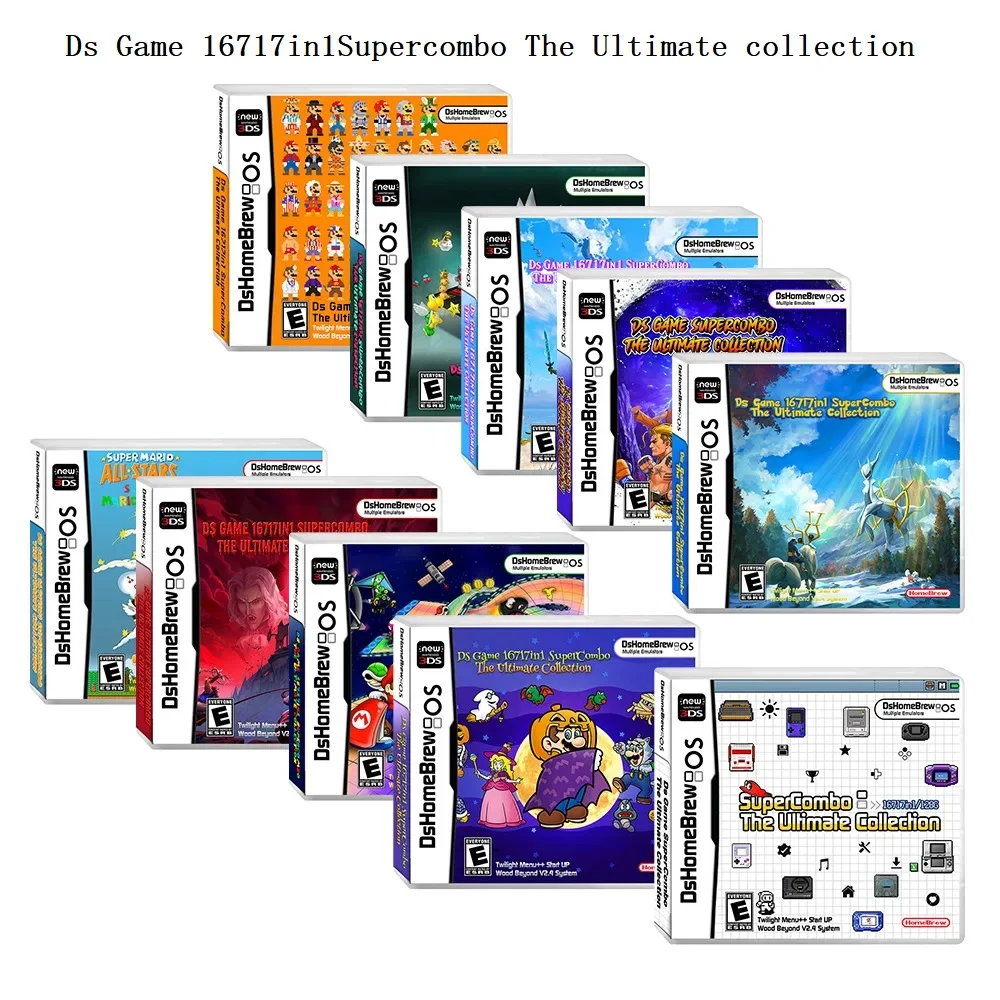 NDS Game Card 16717in1 Combo Multi-emulator Integrated DSTWO Mini Core US English Game