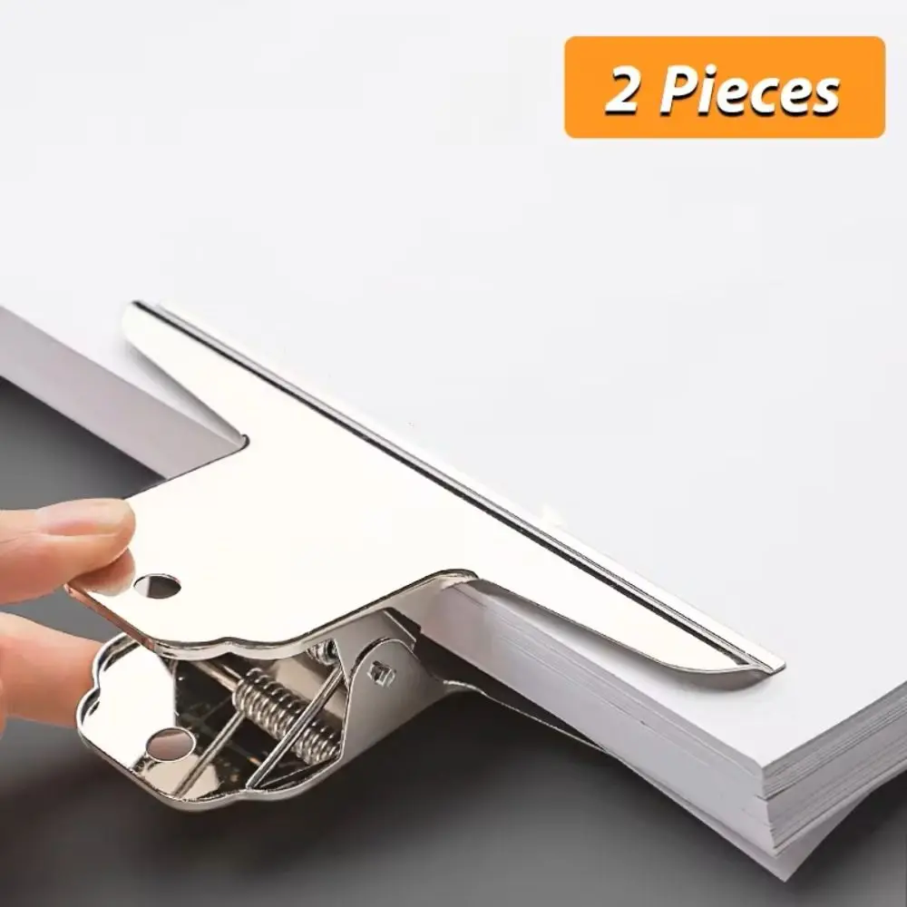 2Pcs 160mm Binder Spring Clips Thickened Moutain Shaped Securing Clip Stainless Steel Durable Index Clamp File Organizer