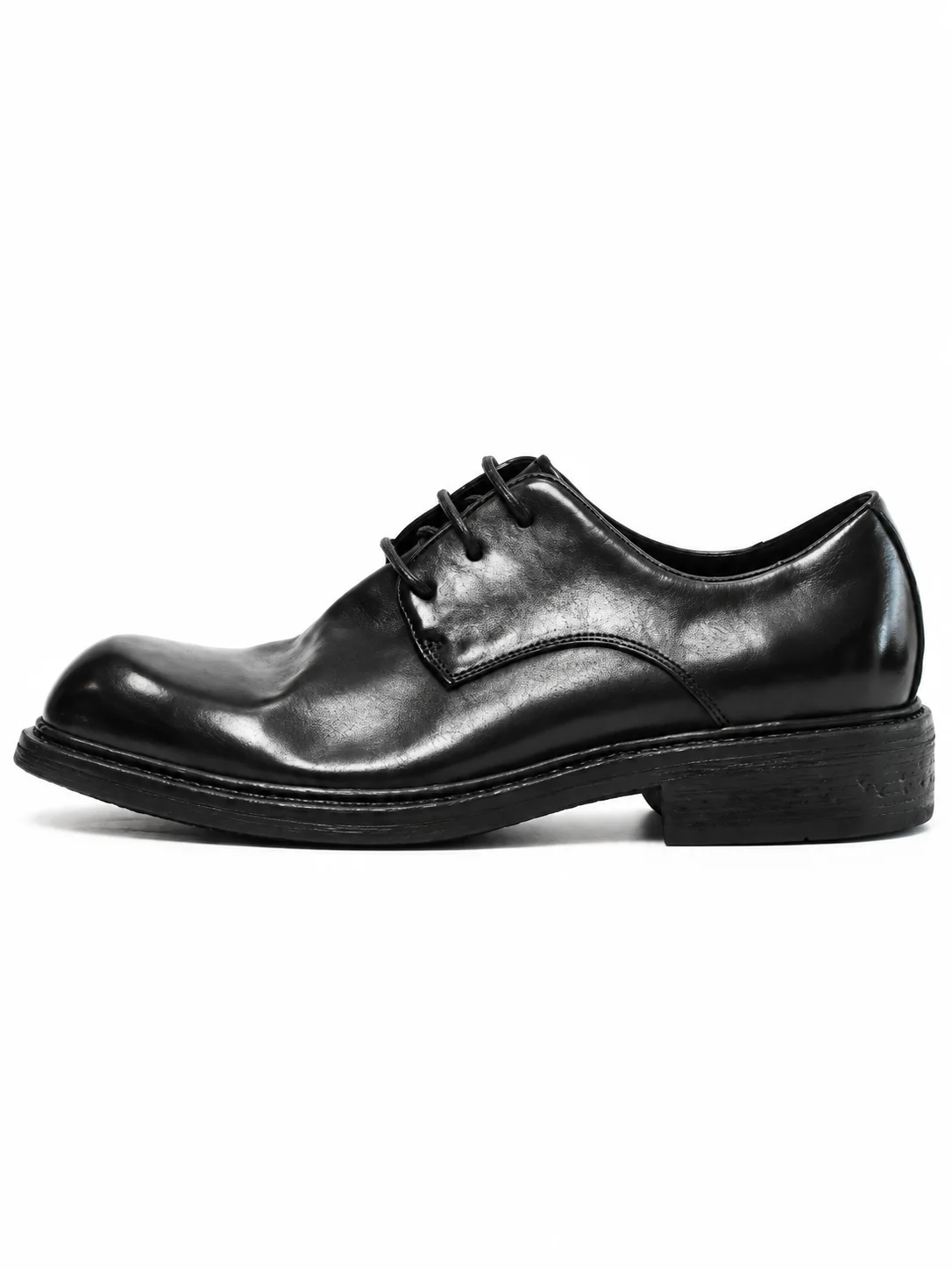 Men's Derby Dress Shoes Horsehide Leather Vintage Washed Business Oxfords