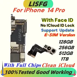 Bilashmart iPhone 14 Pro Motherboard Clean iCloud Main Logic Board Unlocked Support Update Plate 100%Good Working E SIM / SIM Version