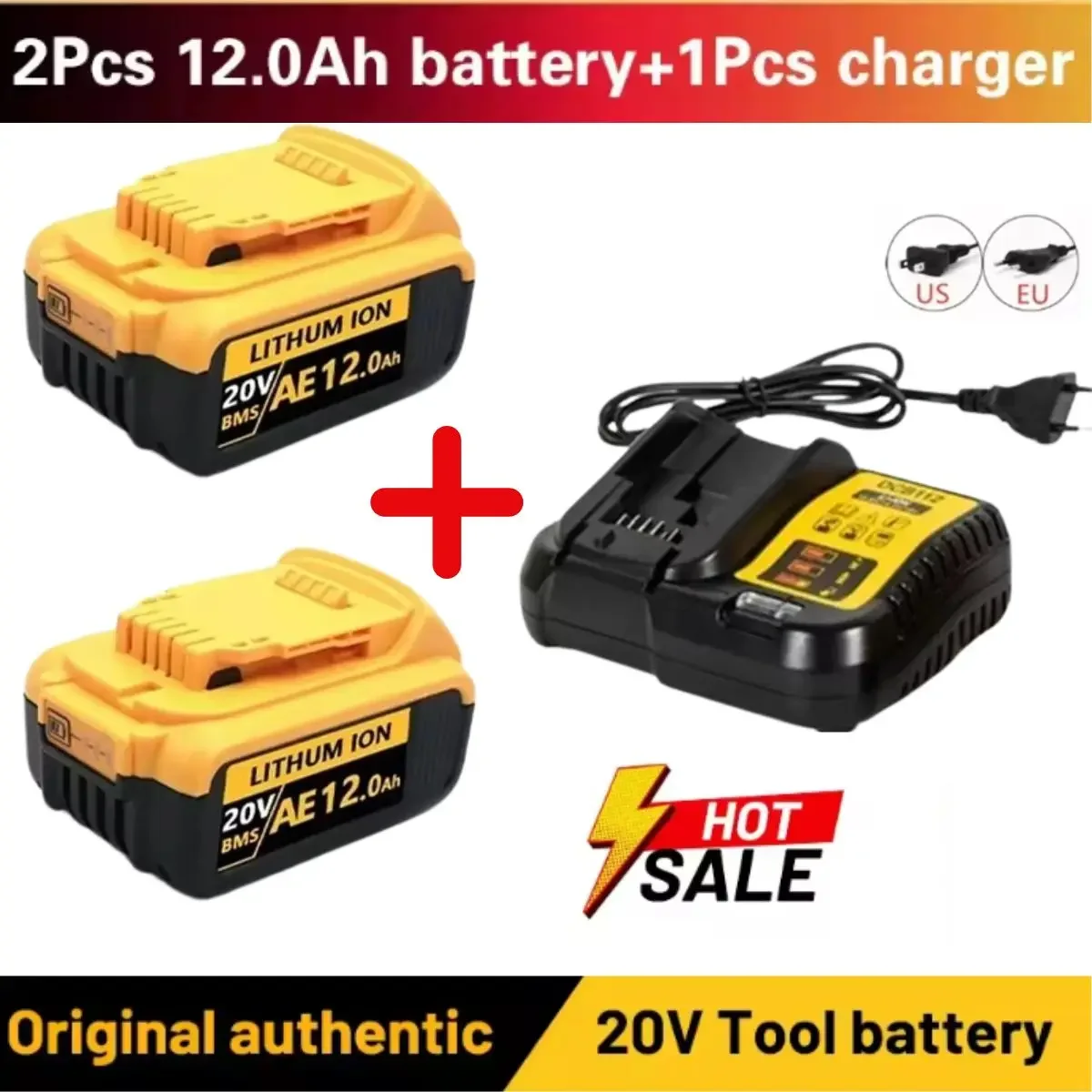 

100% new product For Dewalt electric tool battery, 12000mAh, 20V, 12.0Ah, DCB206, 20V, DCB205, DCB204-2, DCB2001