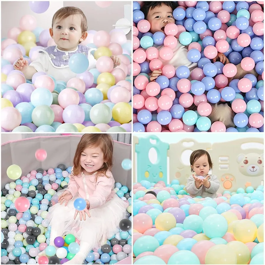 Palline da pozzo per neonati e bambini piccoli Palline da pozzo multicolori in plastica a prova di schiacciamento senza ftalati in giocattoli da gioco riutilizzabili 100 pezzi