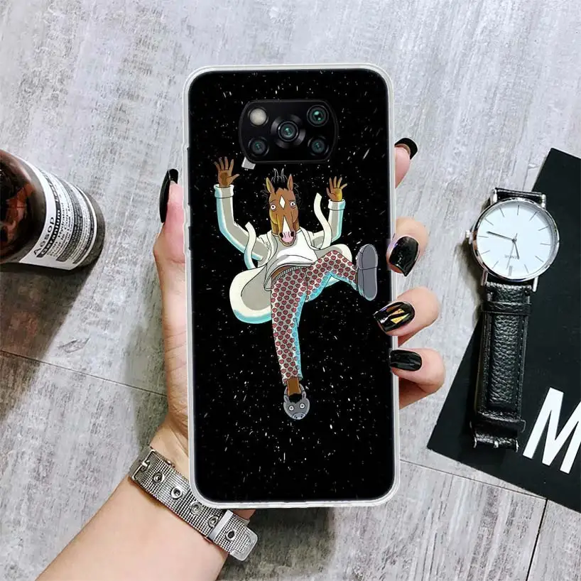 Cartoon B-BoJack Horsemans Soft Phone Case for Xiaomi Poco X6 X5 X4 Gt X3 Nfc F6 F5 Pro M5s M5 M4 M3 F4 F3 F2 F1 Capa Coque Cove