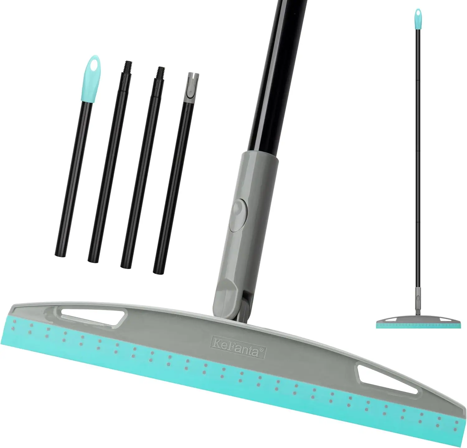 

Multifunction Silicone Floor Squeegee Broom with Adjustable Handle for Kitchen Bathroom Tile Cleaning
