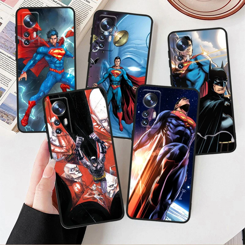 B-atmans Superman For Xiaomi Mi Note 10T 10S 10 9T 9 SE 8 CC9E A3 5G Lite Pro Soft Silicone Black Phone Case