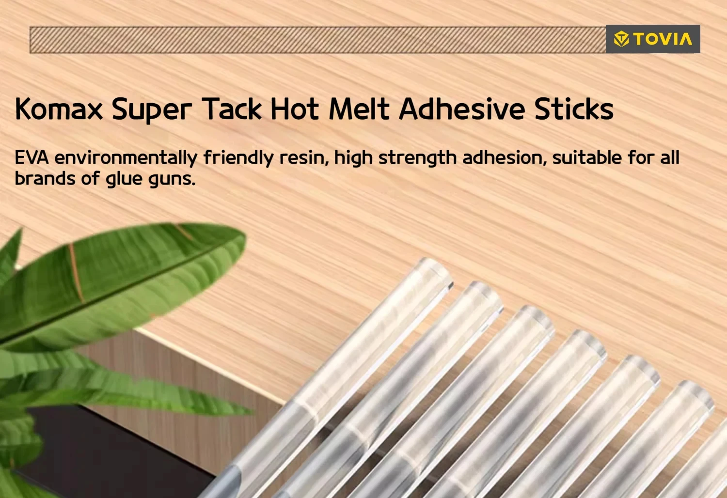 T TOVIA 7 mm * 100 mm durchscheinender Heißklebestift aus EVA-Material, geeignet für Heimwerkerarbeiten, zum Kleben von Fotoalben/Holz usw. 60 Stück/120 Stück – Detail 2
