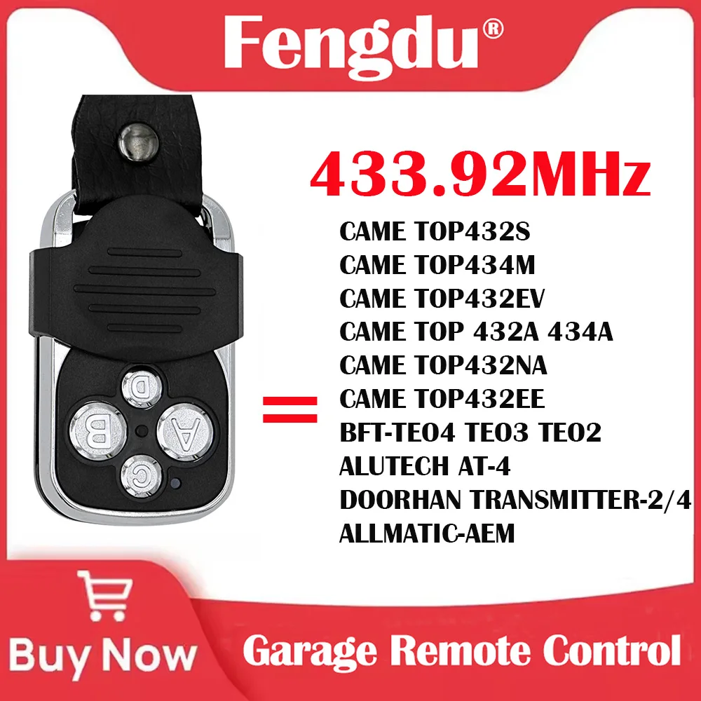 Garage Door Remote Control Duplicator Copy CAME Remote Control 433MHz Gate Remote Control Garage Door Opener
