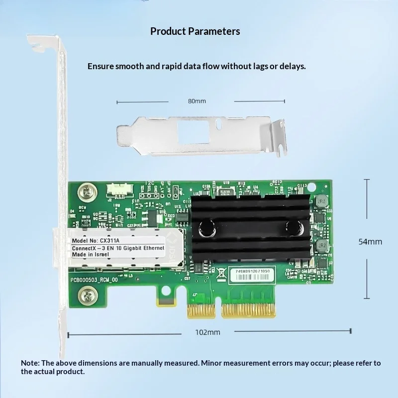 

MCX311A-XCAT 10G Network Card ConnectX-3 Single Port Synology NAS Compatible