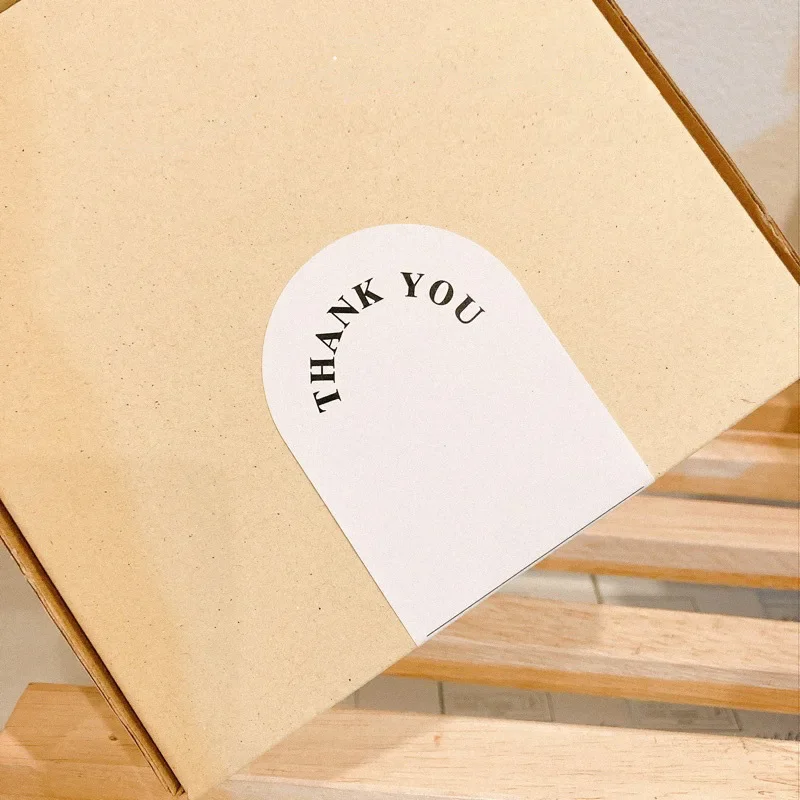 50 шт. прямоугольные белые этикетки с благодарностью, наклейки для малого бизнеса, свадебная вечеринка, подарочная коробка, упаковка, украшения, уплотнительные этикетки