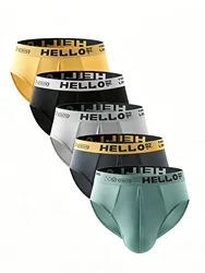 5Pcs männer Unterwäsche Sommer Männer Slips Männlich Große Größe XS-XL Junge Bequeme Feste Unterhose Pilz-Proofing männer Höschen