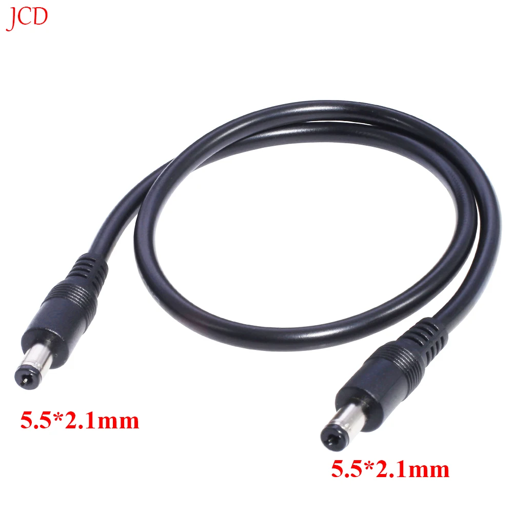 18AWG DC Power Plug 5.5 x 2.1mm Male To 5.5 x 2.1mm Male CCTV Adapter Connector Cable 12V 10A Power Extension Cords 0.5m/1.5m