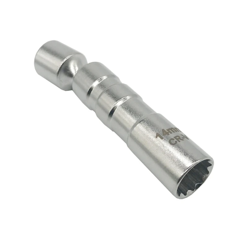 New 14mm 16mm thin wall spark plug socket universal joint with magnetic flexible socket wrench auto repair tool