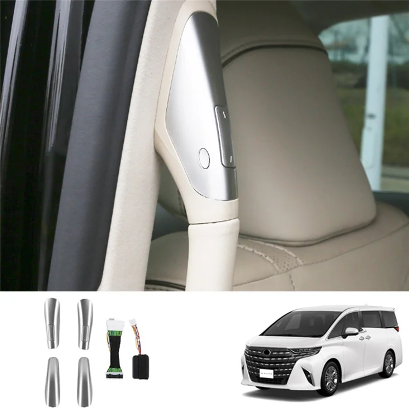 

Durable-Middle Door Armrest Button Cover Car Middle Door Accessories For Toyota ALPHARD/VELLFIRE 40 Series 2023+