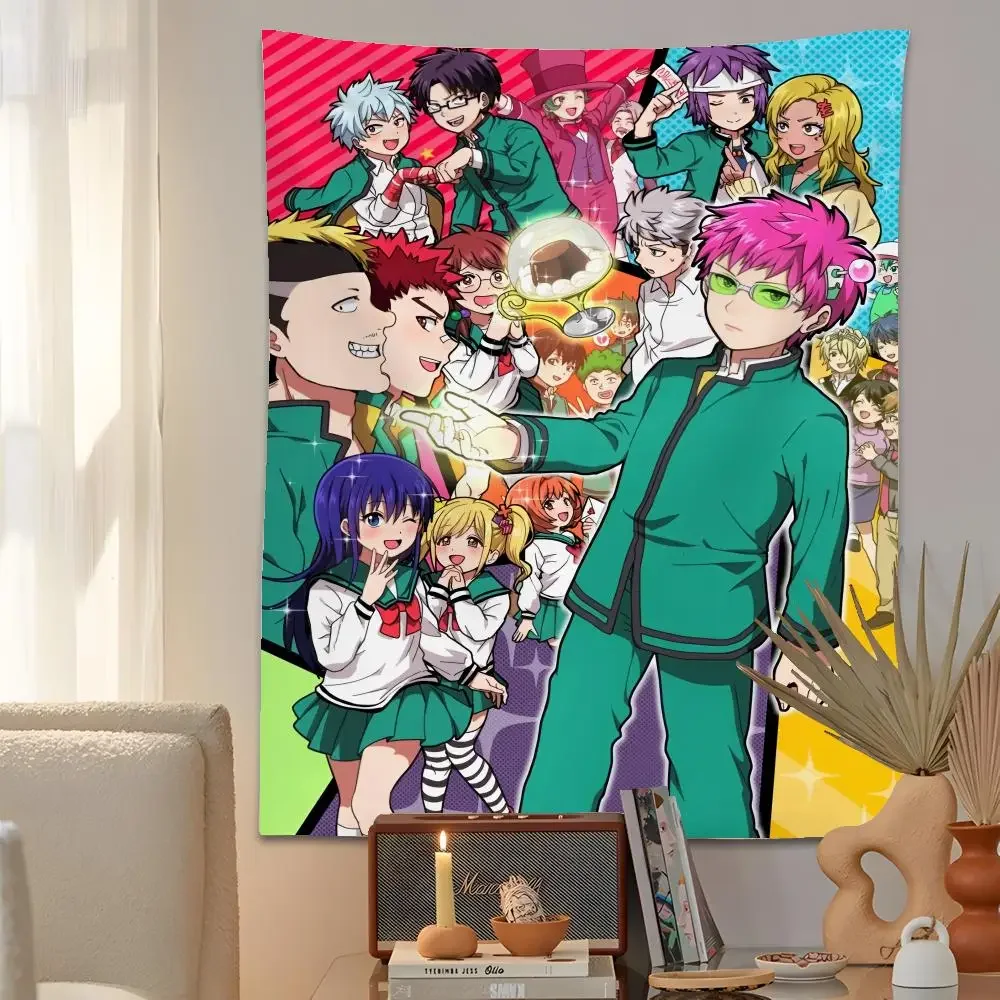 S-Saiki K-KusuoTeruhashi Kokomi Tapestry Microfiber Background Decor For Bedroom Living Room Garden Outdoor Festival Wall Decor