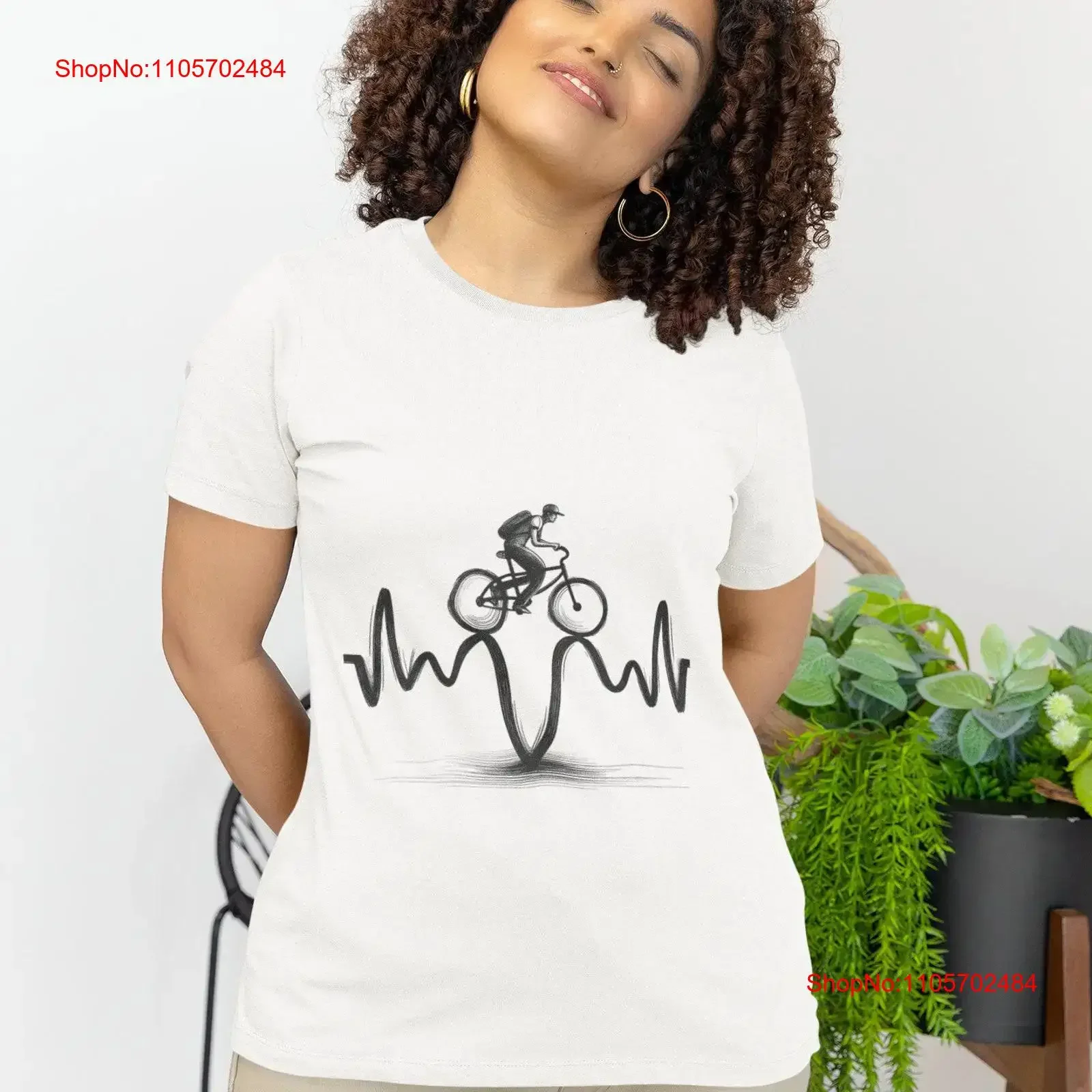 Abstract Cyclist T Shirt Unique Line Art Bicycle Rider Casual Top Trendy Bike Enthusiast Adventure Apparel vintage Washed