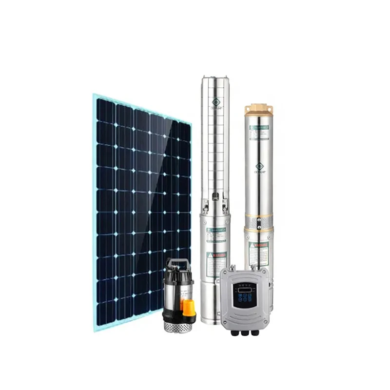 QQPUMP Pompa Ad Acqua Ad Energia Solare 30 Meter Borehole Solar Farm Irrigation Submersible Pump Machine