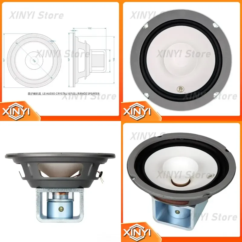 CRYSTAL-6 Cobalt Magnetic 6.5 Inch Full Range Speaker for Audio Systems