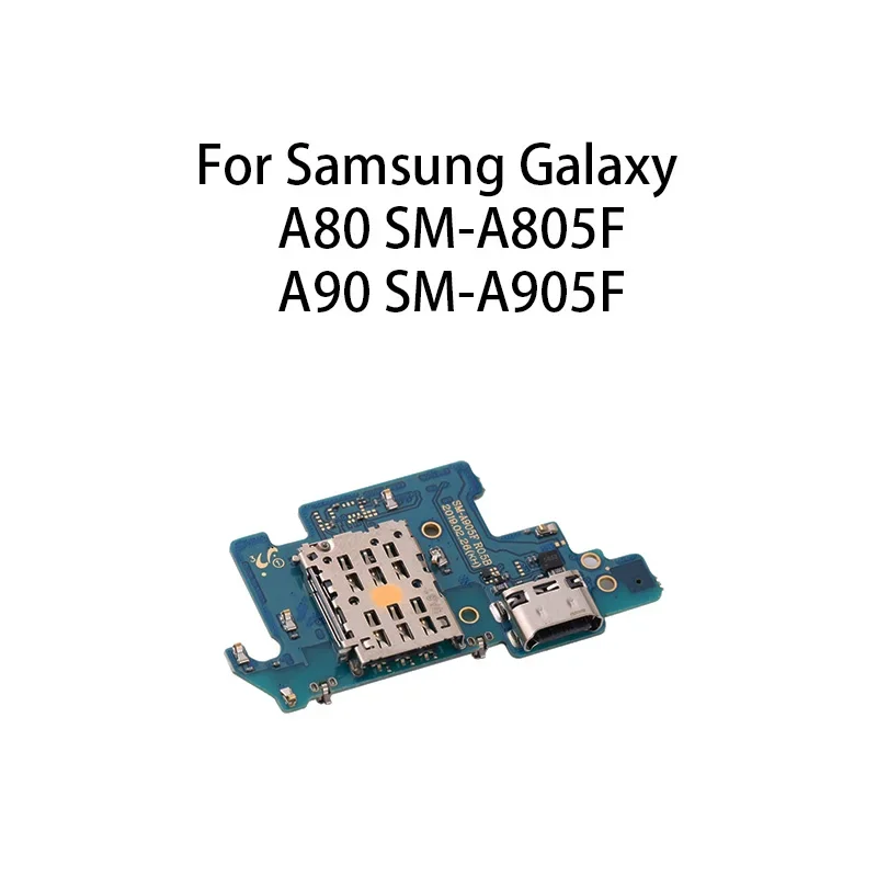 USB Charge Port Jack Dock Connector Charging Board Flex Cable For Samsung Galaxy A80 SM-A805F A90 SM-A905F