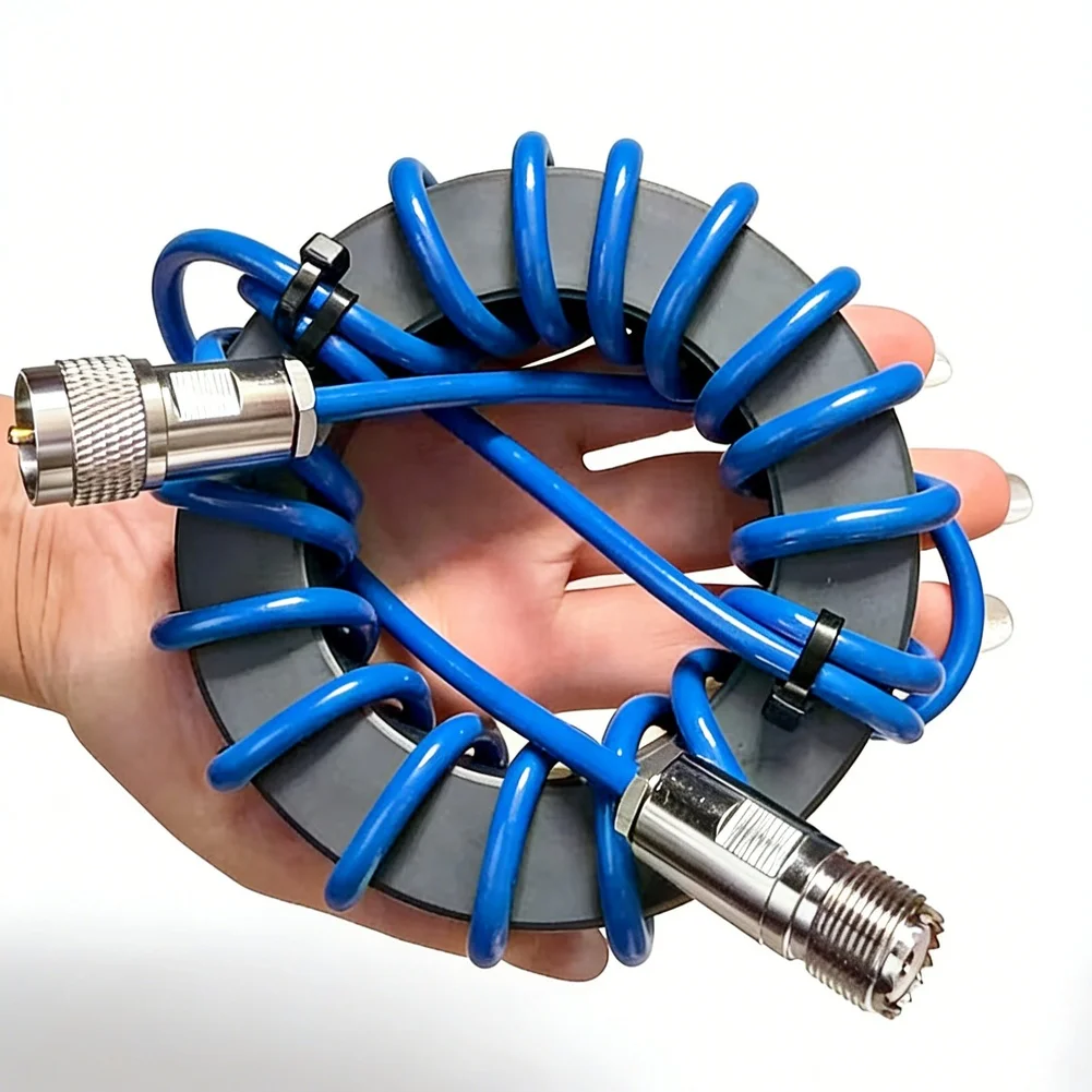 2000W FT8 SSB Shortwave Choke Coil 1:1 Balun Common Mode Suppressor for HF Antennas Nickel Zinc Magnetic Ring Design