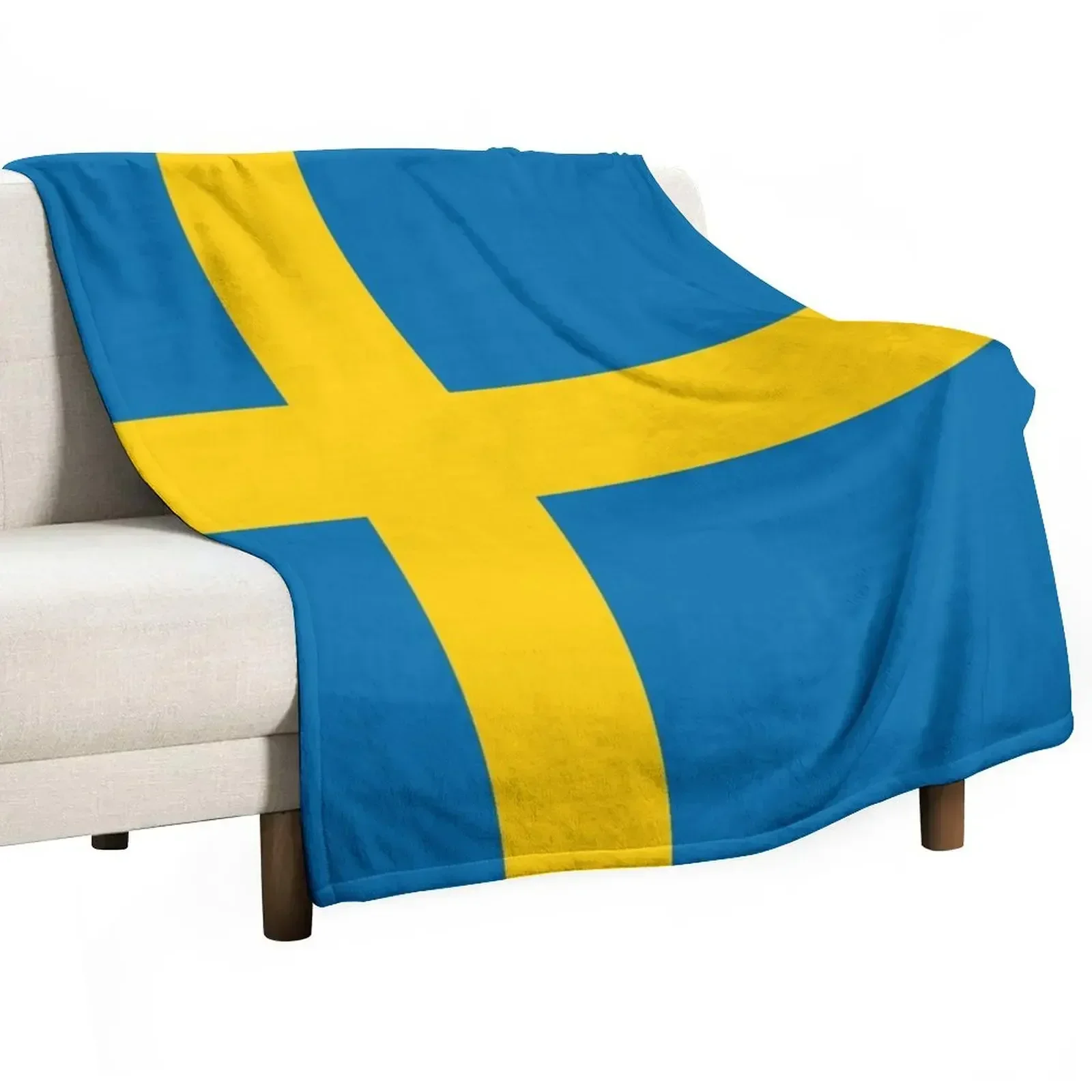 

Swedish Flag Throw Blanket Blankets For Sofas Plaid on the sofa warm for winter Blankets