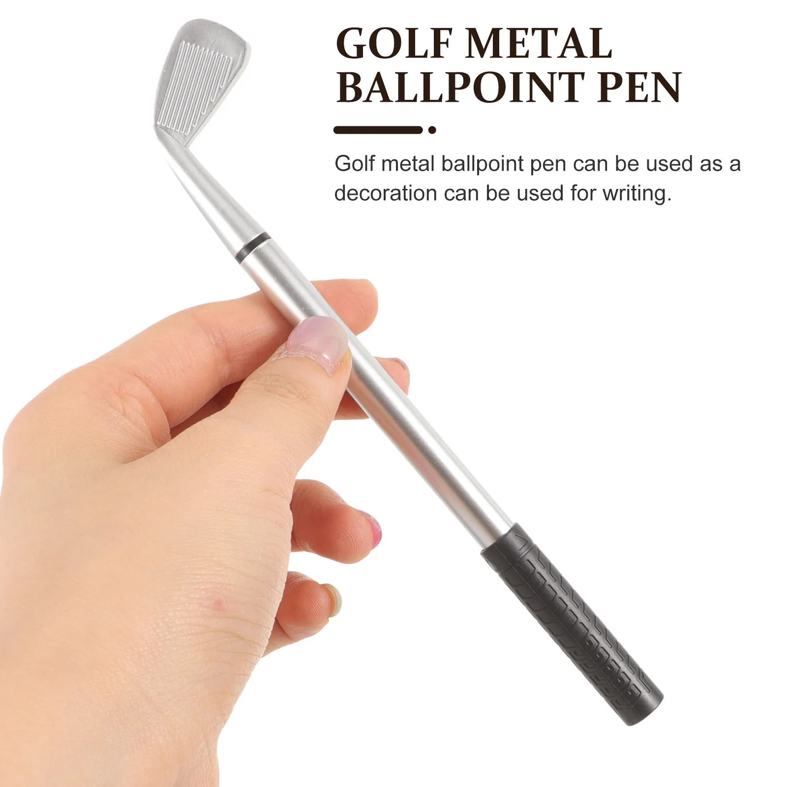 

12pcs Golfing Ballpoint Pen Simulation Club Design Metal Alloy Durable Desk Decor Office Stationery Gift For Men Women Birthday