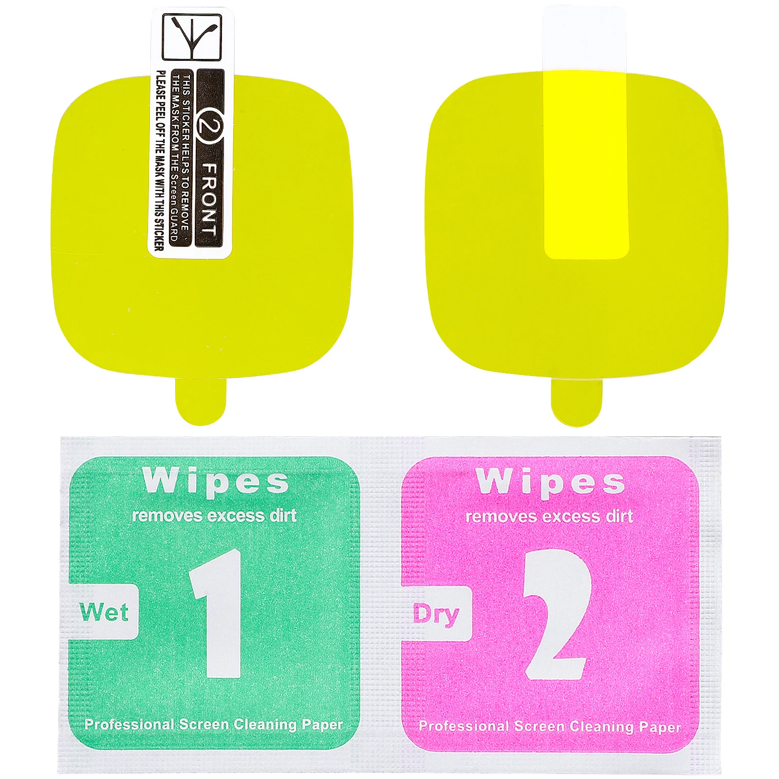 قطعتان من واقي شاشة الساعة الشفاف من مادة البولي يوريثان، تغطية كاملة لـ 3 قطع مضادة للخدش وسهلة التركيب